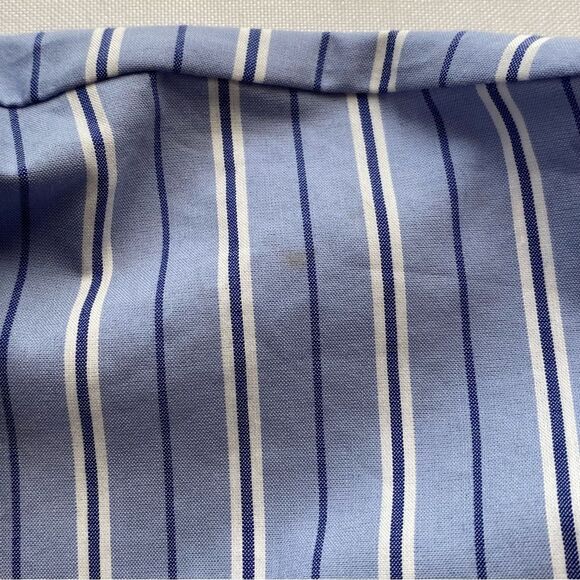 Maeve Blue/ White Striped Button Front Wrap Mini Shirt Dress Size Small - Picture 12 of 16